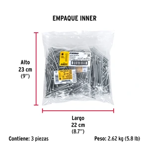 Bolsa con 100 tornillos 3/16