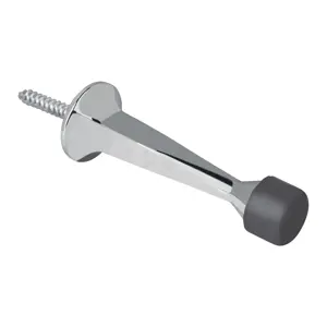 43787 / TORE-3 Tope recto para puerta, acabado cromo, Hermex