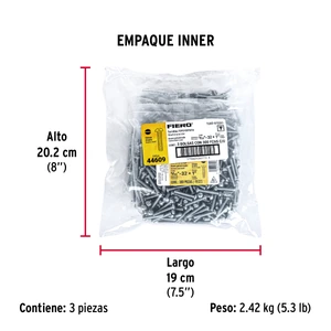 Bolsa con 300 tornillos 5/32