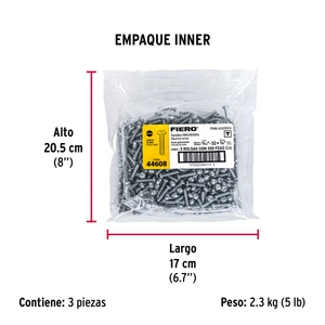 Bolsa con 350 tornillos 5/32