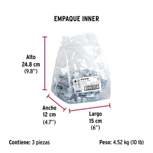 Bolsa con 40 tornillos 1/2