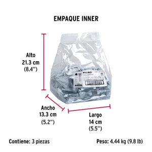 Bolsa con 30 tornillos 1/2