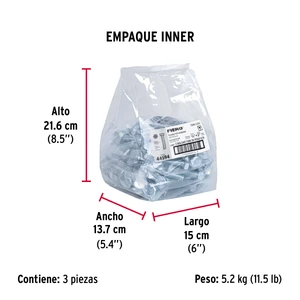 Bolsa con 30 tornillos 1/2