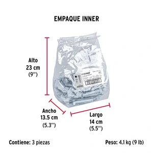 Bolsa con 20 tornillos 1/2