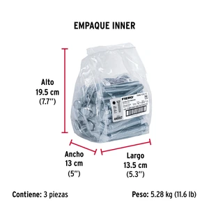 Bolsa con 20 tornillos 1/2