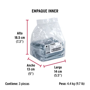 Bolsa con 15 tornillos 1/2