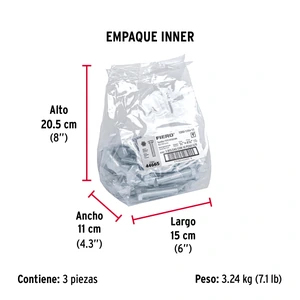 Bolsa con 10 tornillos 1/2
