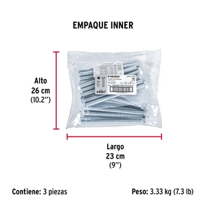 Bolsa con 8 tornillos 1/2