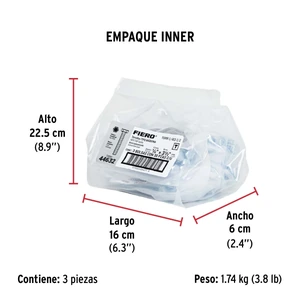 Bolsa con 30 tornillos 1/4
