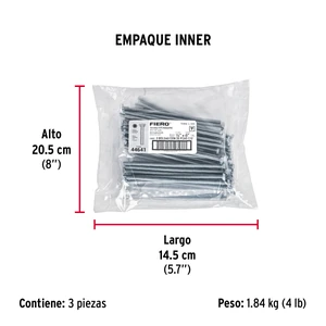 Bolsa con 20 tornillos 1/4