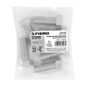 44702 / TORM-3/4X2 Bolsa con 6 tornillos 3/4