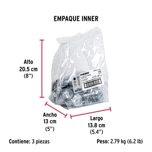 Bolsa con 6 tornillos 3/4