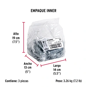 Bolsa con 6 tornillos 3/4