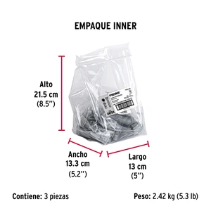 Bolsa con 4 tornillos 3/4