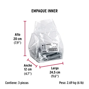 Bolsa con 4 tornillos 3/4