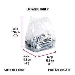 Bolsa con 4 tornillos 3/4