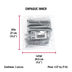 Bolsa con 4 tornillos 3/4