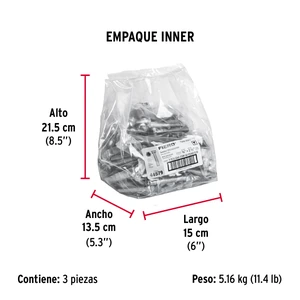 Bolsa con 50 tornillos 3/8