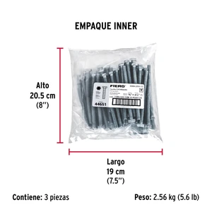 Bolsa con 15 tornillos 3/8