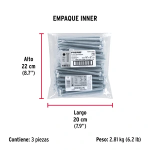 Bolsa con 15 tornillos 3/8