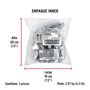 Bolsa con 10 tornillos 5/8