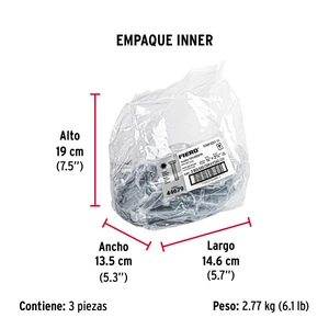 Bolsa con 8 tornillos 5/8