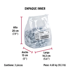 Bolsa con 60 tornillos 7/16