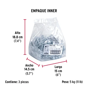 Bolsa con 50 tornillos 7/16