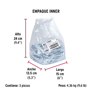 Bolsa con 30 tornillos 7/16