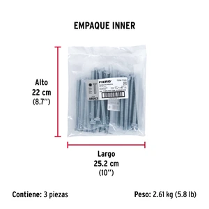 Bolsa con 10 tornillos 7/16