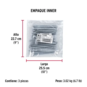 Bolsa con 10 tornillos 7/16