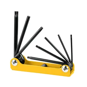 21395 / TORX-8P Juego de 8 llaves torx tipo navaja, cuerpo de lámina, PRETUL
