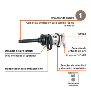 Llave de impacto neumática 1