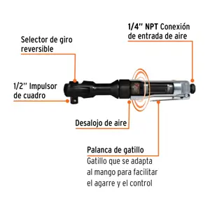 11189 / TPN-886H-2 Matraca de impacto neumática 1/2