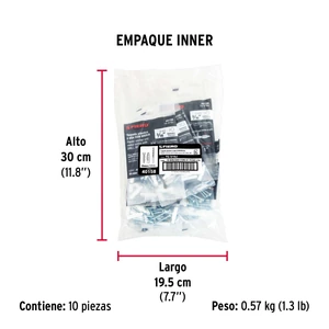 Kit de 20 taquetes 3/16