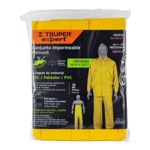 Conjunto impermeable triple capa, talla M, Truper Expert