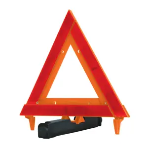 Truper Triángulo de seguridad de 29 cm de alto con estuche plástico