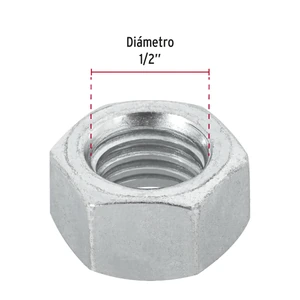 Blíster con 6 tuercas 1/2