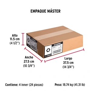 Fiero Bolsa con 250 tuercas 1/4