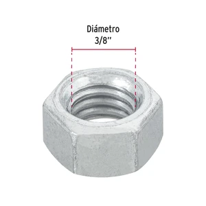 Blíster con 12 tuercas 3/8