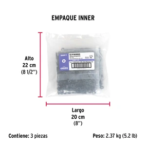 Fiero Bolsa con 250 tuercas 1/4