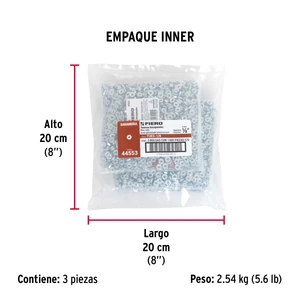 Bolsa con 1000 tuercas 1/8
