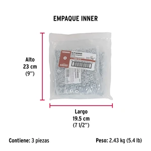 Bolsa con 600 tuercas 3/16