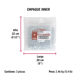 Bolsa con 700 tuercas 5/32