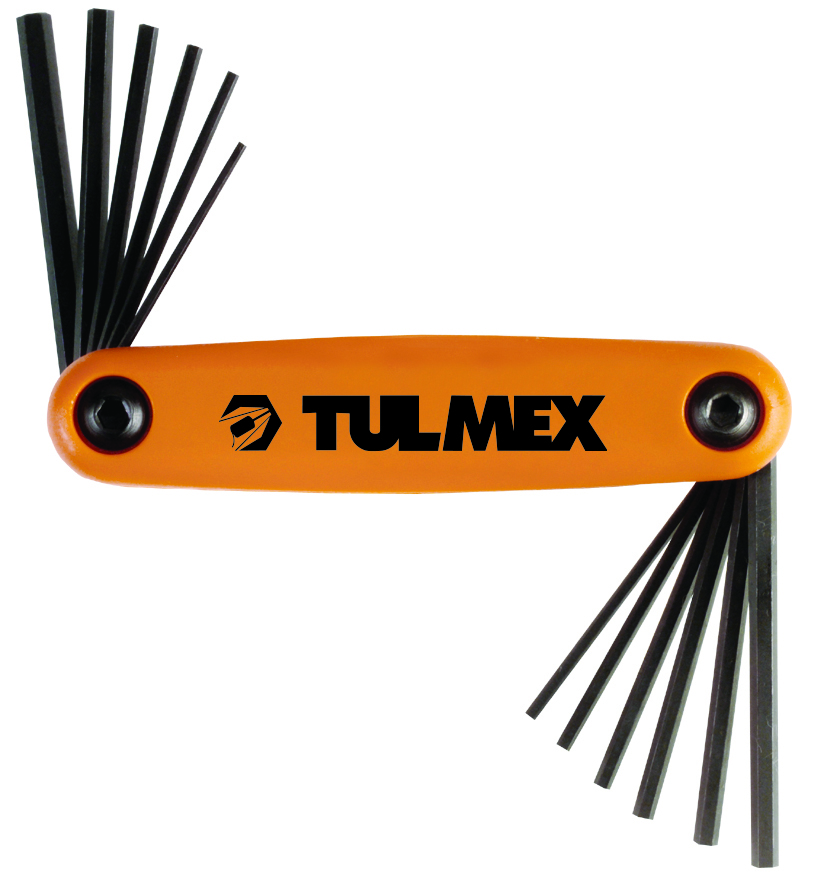 Juego de 12 llaves hexag recta T/navaja