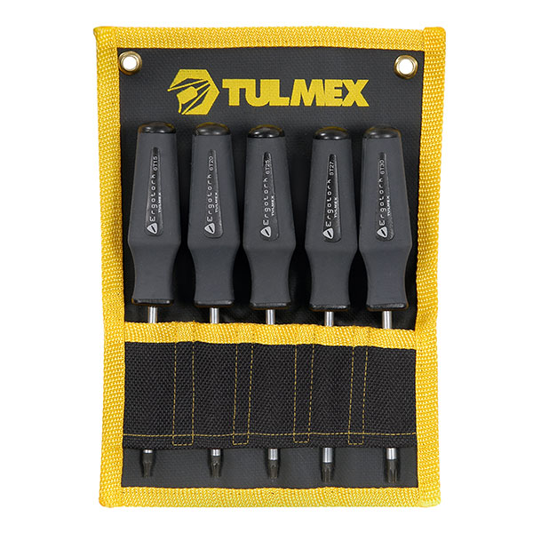 Juego de 5 Desarmadores Ergotork Punta Torx