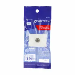 47055 / TV15-EB Volteck Toma de televisión, 1.5 módulos, línea Española, blanco