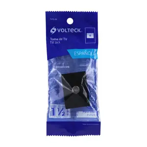 47995 / TV15-EN Volteck Toma de televisión, 1.5 módulos, línea Española, negro