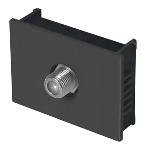 47995 / TV15-EN Volteck Toma de televisión, 1.5 módulos, línea Española, negro
