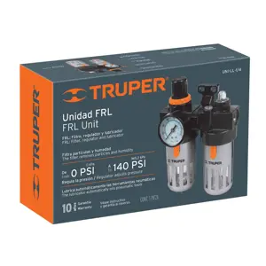 Filtro y regulador de aire con módulo de lubricación, Truper